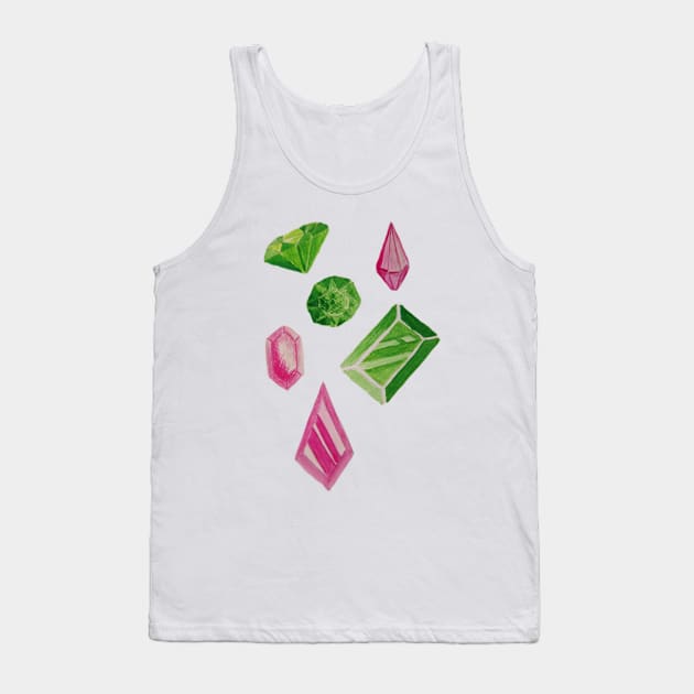 Emeralds and ruby gems Tank Top by JewelsNova